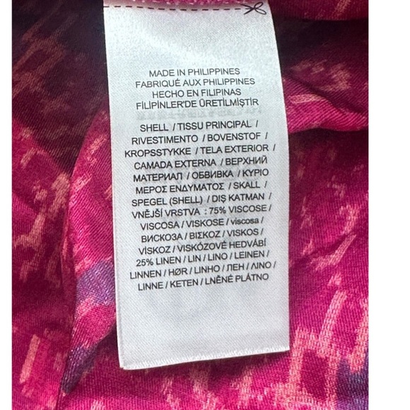 Lauren Ralph Lauren Womens Pink Geometric Satin Shantung Wide-Leg Pant Size 2X - Picture 11 of 13